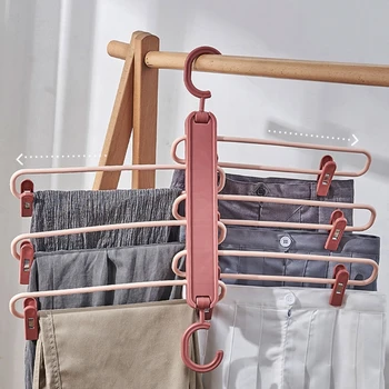 

Multi-layer Drying Rack Magic Hanging Clothes Pant Hanger Rack Multifunction 11UA