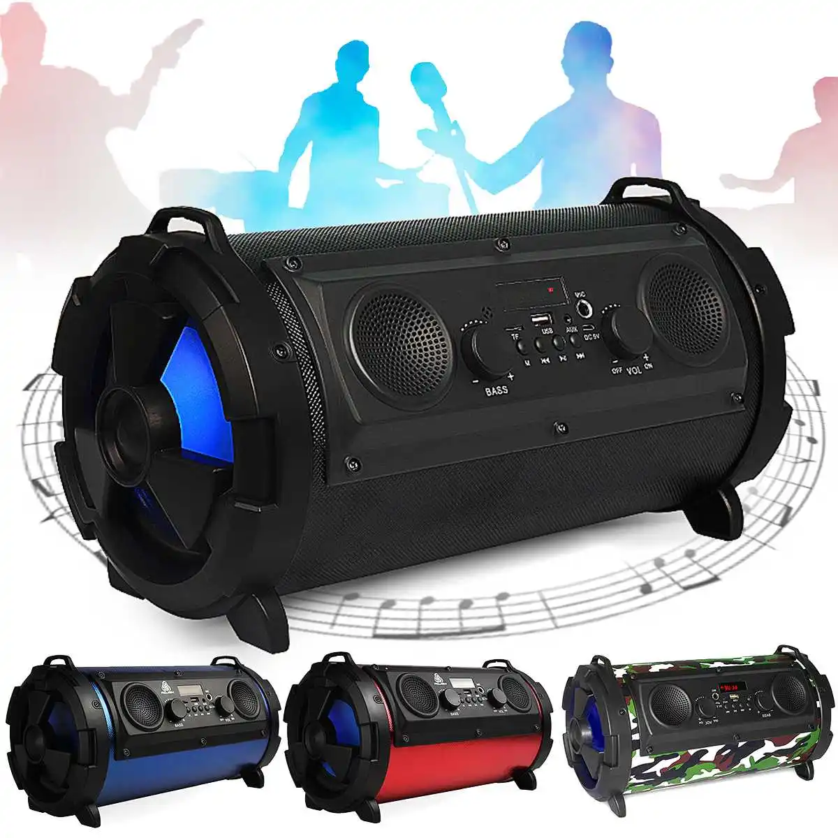 Красочный bluetooth динамик 30 Вт HIFI громкий динамик s Саундбар сабвуфер Колонка музыка стерео бас FM радио открытый портативный динамик s