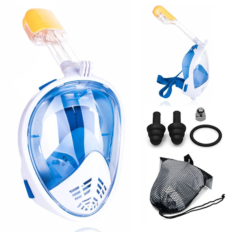 Новая маска для подводного плавания с полным сноркелем для взрослых детей, Подводная маска для подводного плавания, анти-туман, наборы и маски для дайвинга, оборудование