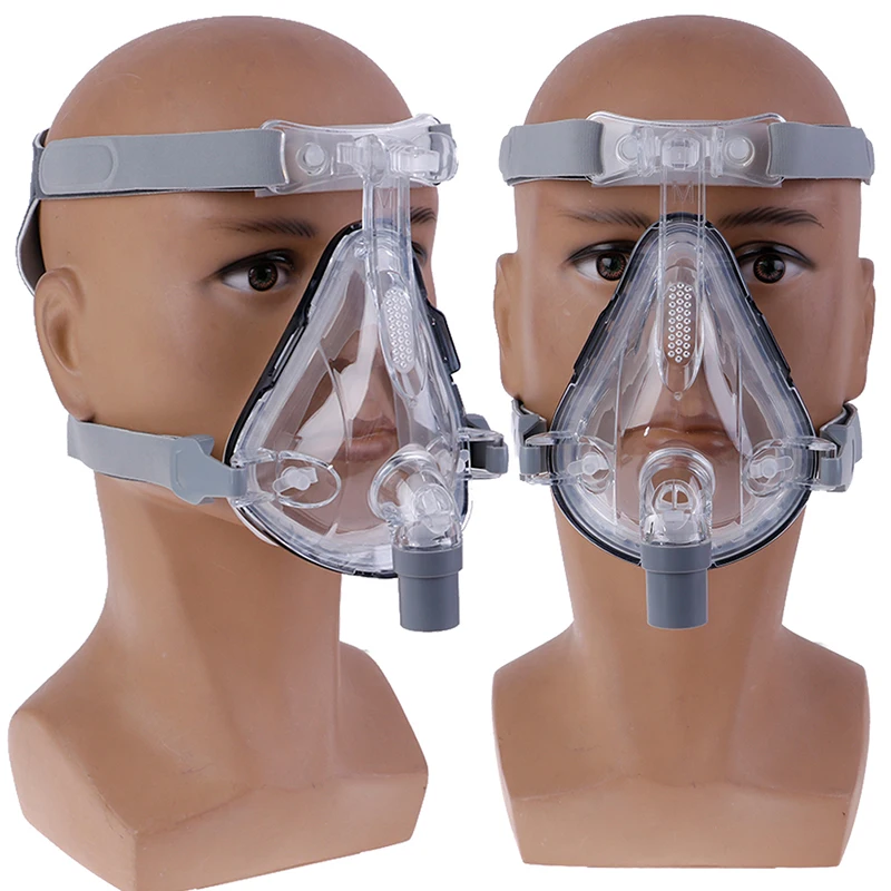 Full Face Mask For CPAP Machine With Adjustable Chin Headgear Strap For Sleeping Apnea Anti Snoring Solution