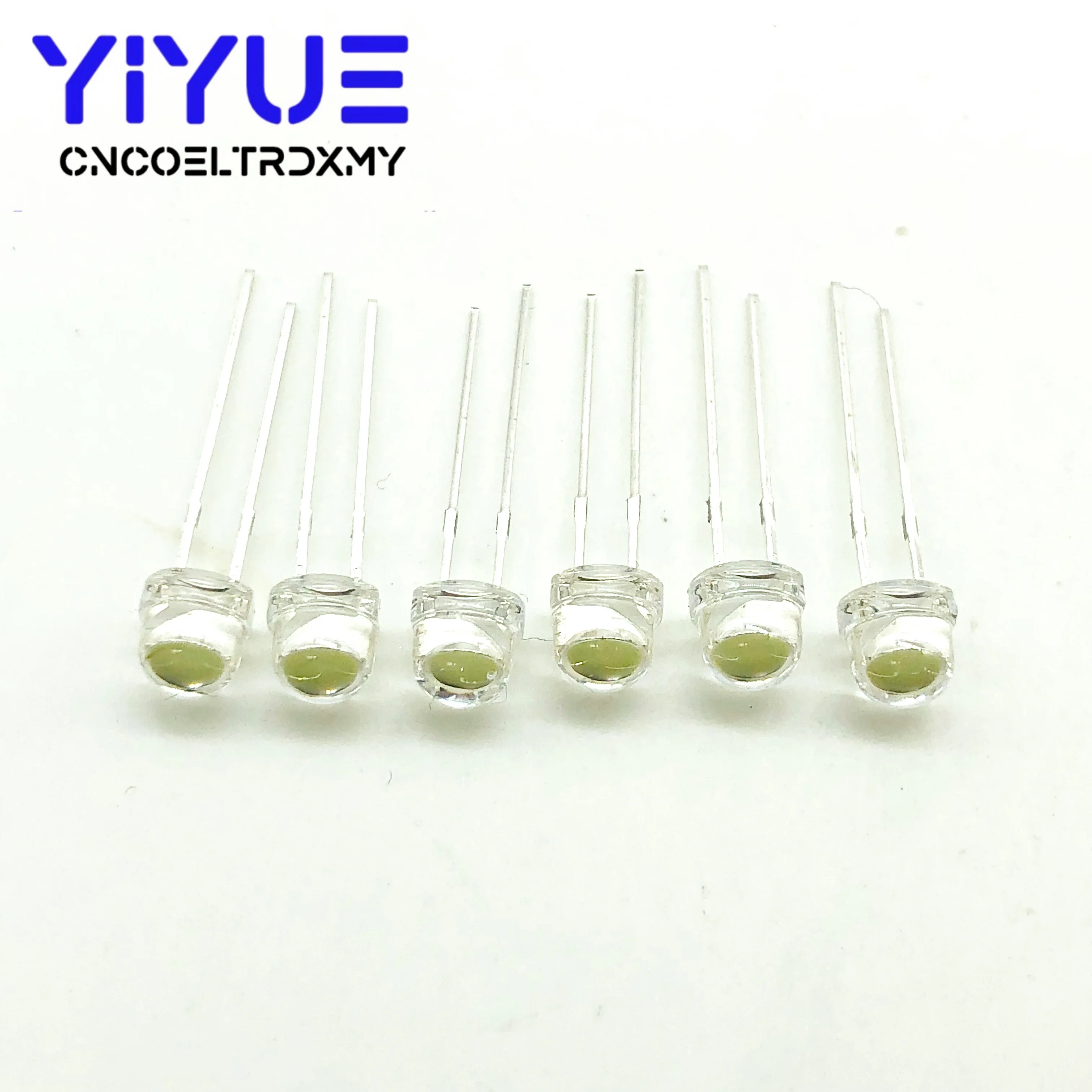 100pcs/lot 5MM F5 white 1600-2000MCD straw hat LED lamp beads  super bright 6-7LM Big Chip Light emitting diodes leds DIY lights ► Photo 2/5