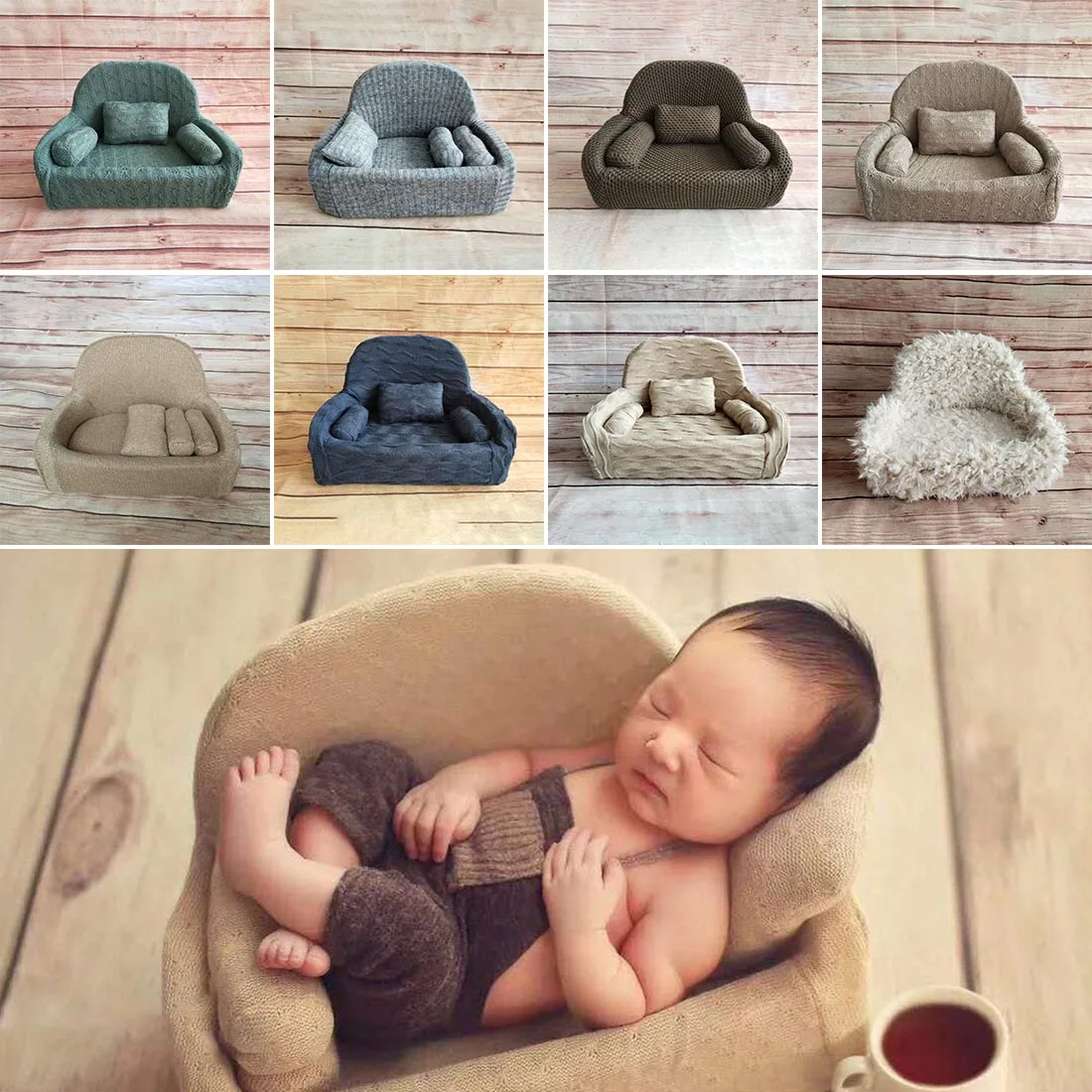 Новорожденный реквизит для фотосъемки ребенок позирует диван набор подушек фотостудия ребенок Фото стул украшение младенческой студии