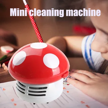 

HOT Small Vacuum Cleaner Desktop Cartoon Mushroom Mini Keyboard Dust Collector TI99