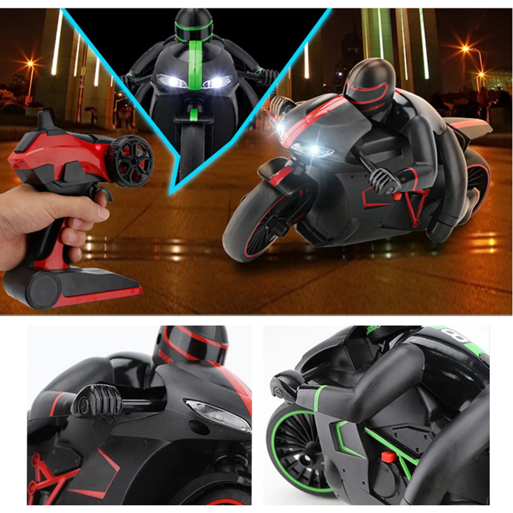 2 4G 4CH Мини RC высокая скорость Дрифт мотоцикл модель с светильник детская