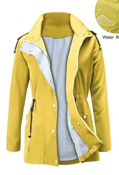 

Women Hooded Multicolors Packable Outdoor Camping Hiking Cycling Waterproof Lightweight Rain Coat Rain Jacket