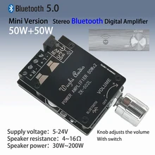 MINI Bluetooth 5.0 sans fil Audio numérique amplificateur de puissance stéréo carte 50Wx2 Bluetooth amplificateur Amplificador ZK-502L