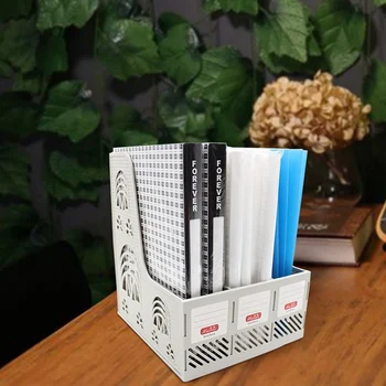 

Plastic Magazine File Holder Office Organizer Transparent Frosted Simple Desktop File Box PP Plastic