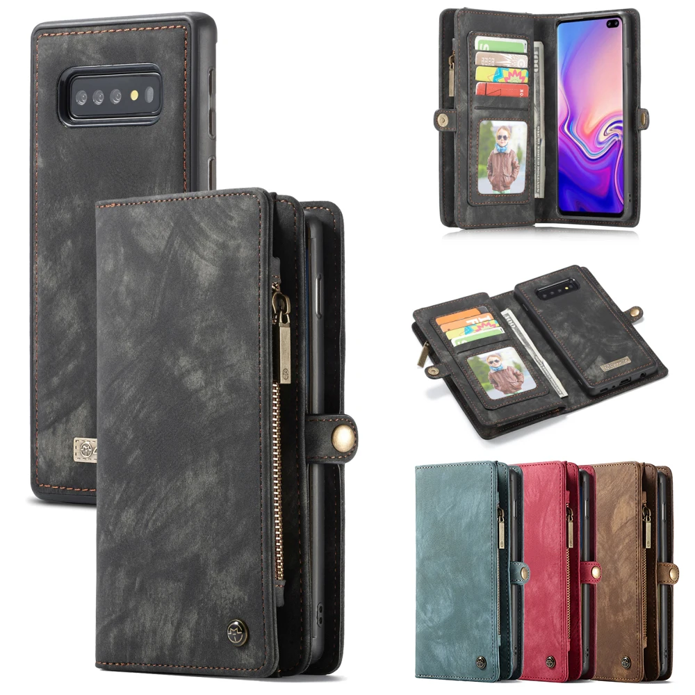 Genuine Leather Wallet Case for Samsung Galaxy S20 FE 4G 5G S20 Ultra S9 Plus S10 S10e A71 A70 A51 A50 A40 A20 A30 A21s Cover