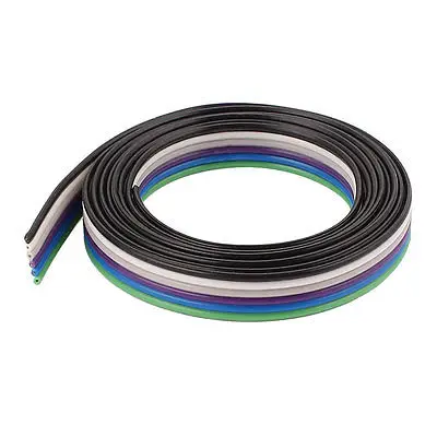 

1m 3.3ft 6 Way IDC Flat Ribbon Cable Wire 1.27mm Pitch for DIY