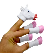 Мультфильм лошадь палец игрушка четыре ноги копыта лошадь пальцы набор палец игрушка для кукольного театра реквизит Детские ручные марионетки