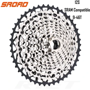 

SROAD 12s Cassette 9-46T 12 speed MTB Bicycle Cassette CNC Bike Freeewheel fits XD Super Light CNC Bicycle Cassette