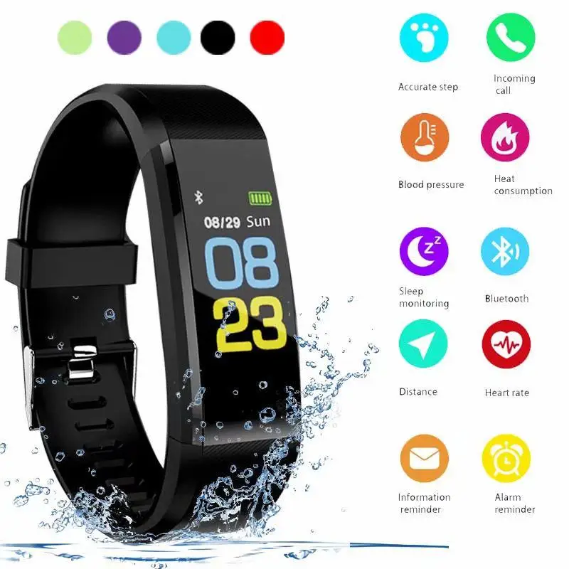 

OUTMIX 115plus smart bracelet color screen waterproof meter step heart rate blood pressure sports bracelet
