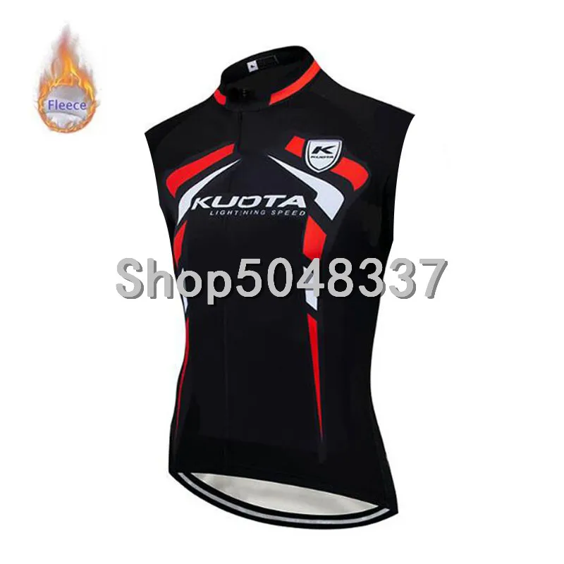 KUOTA для мужчин Pro Велоспорт Джерси без рукавов зимняя теплая флисовая одежда для велоспорта велосипедная одежда быстросохнущие рубашки велосипедная одежда
