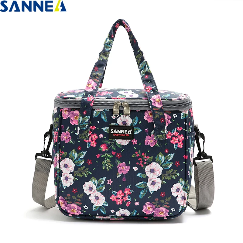 sanne 9l double layer waterproof thermal lunch bag picnic storage cooler bag multifunction food picnic lunch box insulation SANNE Colorful New Fashion 7L Cooler Bag Thermal Diagonal Portable Waterproof Insulated Thermal Ice Picnic Bag for Food