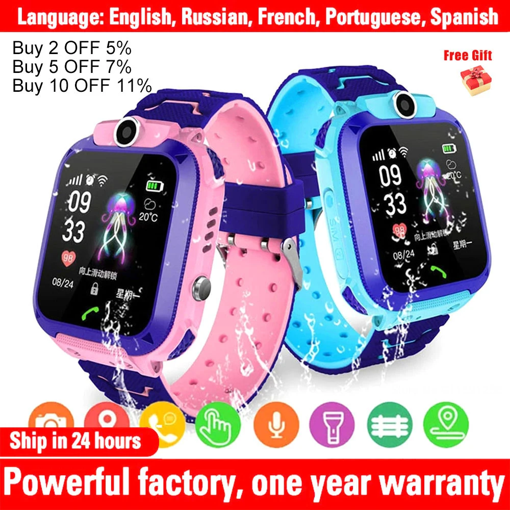 Q12 Kids Gift Watches Smartwatch Children's Smart Watch with SIM Card Call Location Tracker SOS for Children Waterproof SB004