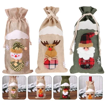 

3 Pcs Bottle Cover Sturdy Prime High Quality Durable Wine Bottle Cover Bottle Pouch Bottle Bag for Xmas