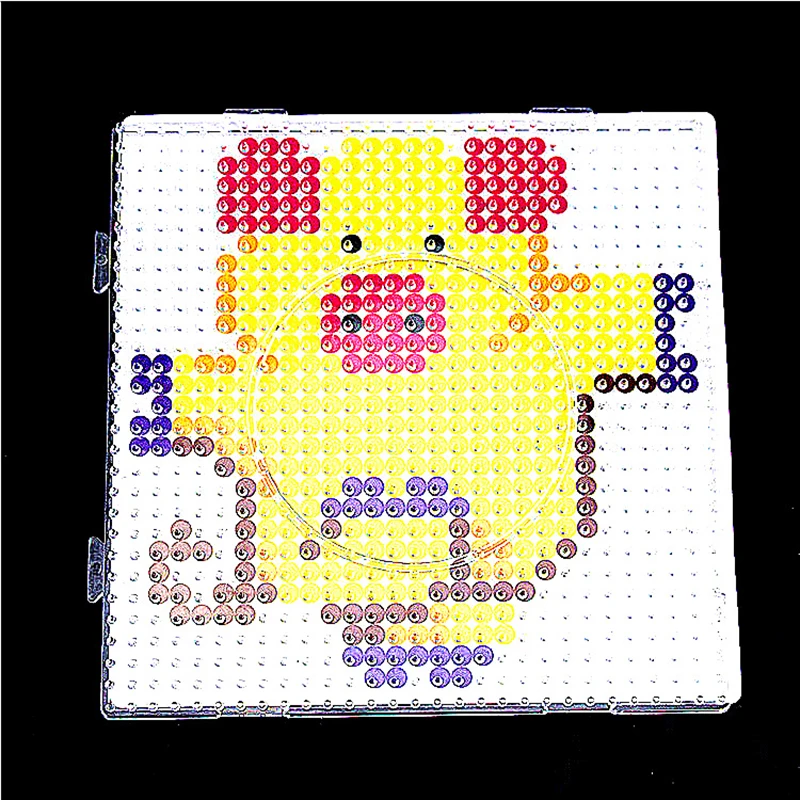 5 мм Хама бусины Pegboard шаблон аксессуары игрушки DIY моделирование бисер инструмент образовательная головоломка Танграм шаблон детская игрушка - Цвет: Quadrilateral