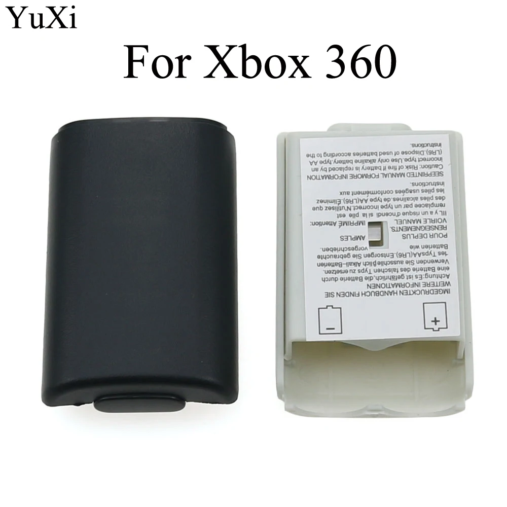 100PCS Rechargeable AA Battery Back Cover Case Shell Pack For Xbox 360 Wireless Controller New Game Accessories Balck and White