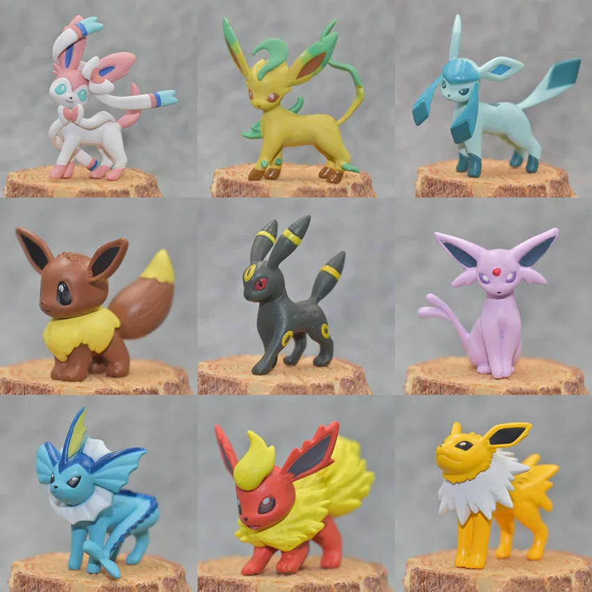 Оригинальная фигурка BANDAI Pokemon Eevee Sylveon Umbreon Vaporeon Ice из ПВХ детские игрушки|Игровые