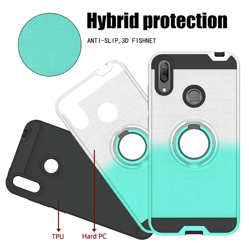 Для huawei наслаждаться 9 DUB-LX1 Y7 Prime DUB-L21 DUB-LX3 DUB-L23 для huawei Y7 Pro DUB-LX2 DUB-L22 ТПУ 2 в 1 чехол для телефона