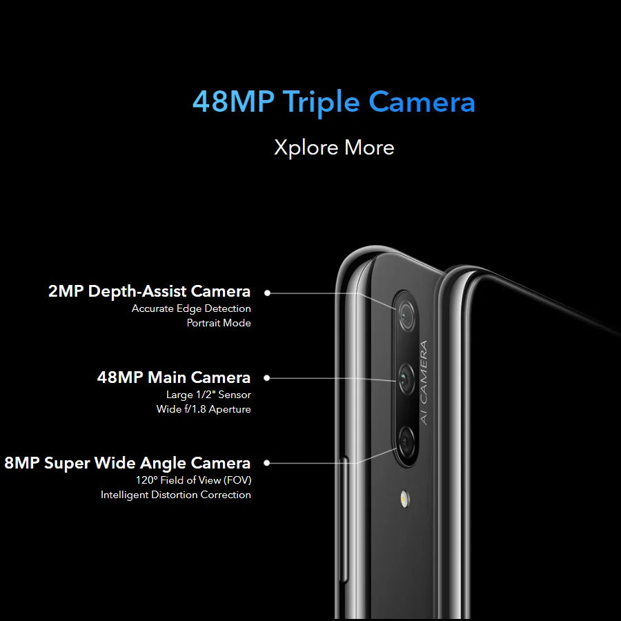 Абсолютно Новый honor 9x мобильный телефон 6 59 &quot4 ГБ ОЗУ 64 Гб ПЗУ Kirin 810 Восьмиядерный
