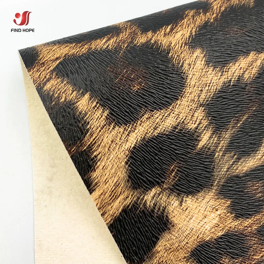 Leopard Print Faux Leather Fabric for DIY Crafts and Accessories