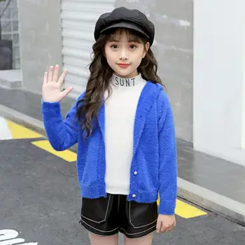 

Toddler Teen Clothes Kids Girls Cardigan Knitted Sweater Children Cardigans Outerwear Girls Sweater Kids Wear Coats 6 8 10 12 14