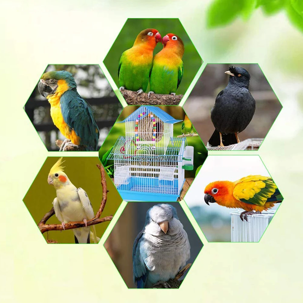 8 шт. Pet Bird Колокольчик для попугая бисер Ротанговые шарики платформа Висячие качели безопасный сопротивление укуса жевательная игрушка нетоксичные товары для домашних животных