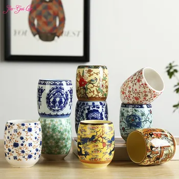 

JIA-GUI LUO Eramic Blue and white porcelain tea cup tea accessories Pu'er Tieguanyin Family Tea House Bar Supplies I006