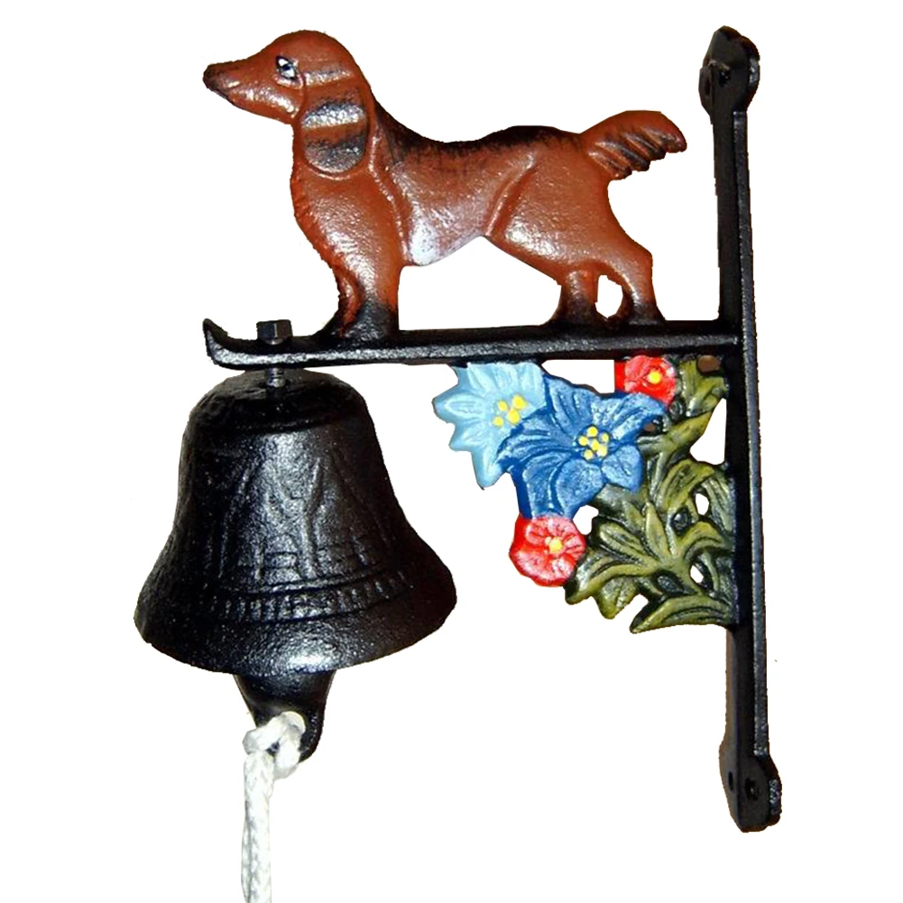

Vintage Style Door Bell Easy Install Rooster Entry Wall Mounted Security Cast Iron Durable Decoration Guest Welcome Assembly
