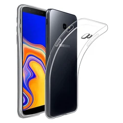 Ultra-Clear Soft TPU Protective Phone Case - Full Cover Silicone Back Armor for J4 Plus (Clear)