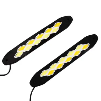 

Silicone Durable Waterproof Longer Life Higher Bright 2pcs Car Light Universal Daytime Running Driving Safety Light 260*42*10mm