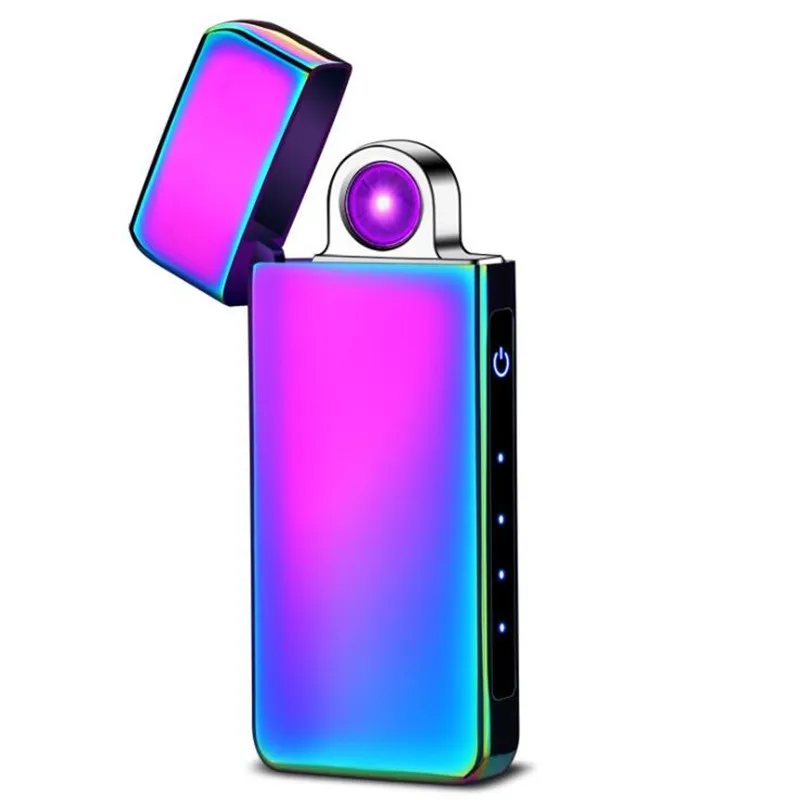 Новейшая креативная usb-зарядка, вращающаяся дуговая зажигалка с сенсорным переключателем, плазменная Зажигалка для сигарет, ветрозащитные беспламенные электронные зажигалки