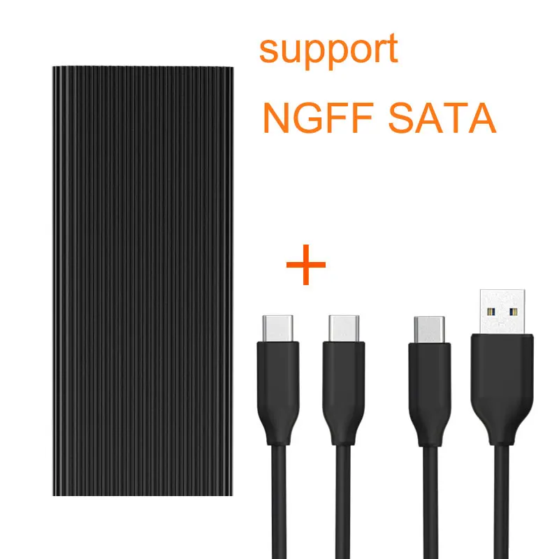 black-NGFF C- A C-C Чехол NVME M.2 ssd чехол type-c порт USB 3,1 SDD корпус 10 Гбит/с NGFF SATA 6 Гбит/с корпус жесткого диска HDD чехол s - Цвет: black-NGFF C- A C-C