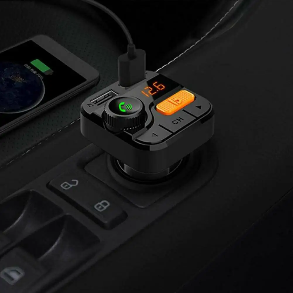 Беспроводной Bluetooth USB автомобильный комплект fm-передатчик MP3-плеер Handsfree Bluetooth fm-передатчик Duall USB зарядное устройство