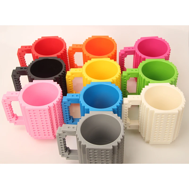 

10 Colors 350ml Building Blocks Design Creative Milk Mug Coffee Cup Creative Build-on Brick Mug Cups Drinking Water Holder