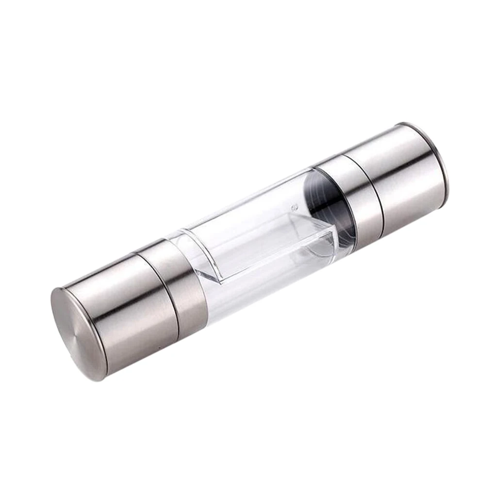 2 in 1 Pepper Grinder Salt Grinder Mill, Stainless Steel Adjustable Coarseness(Coarse to Fine) - - Easy to Use and Clean