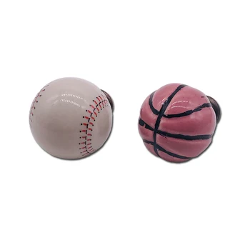 1x Round Sports Drawer Knobs Football Basketball Shape Cupboard Pull Kitchen Cabinet Door Wardrobe Handles DIY Home Decor