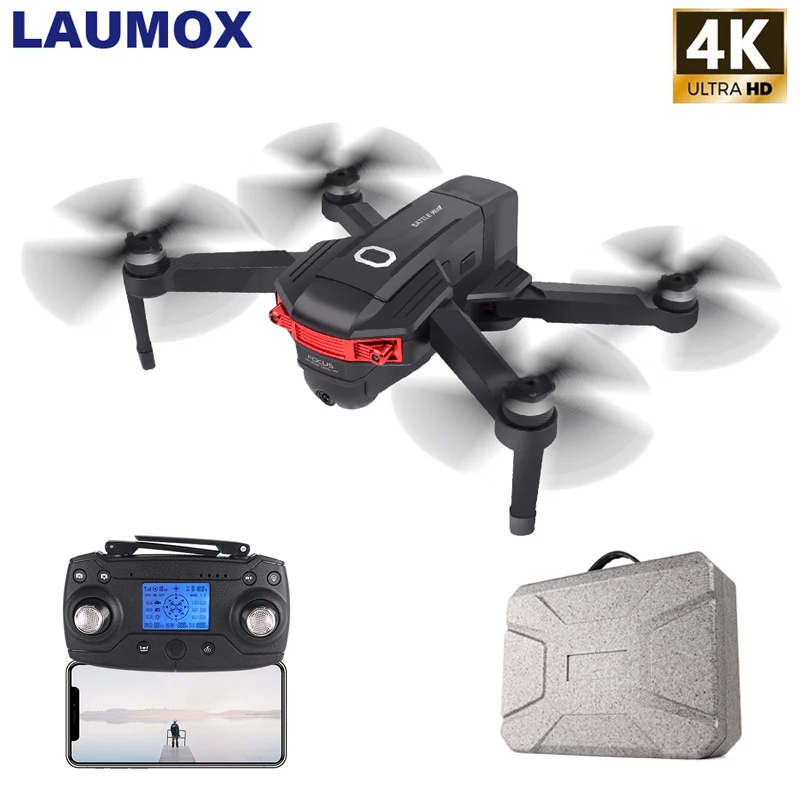 

LAUMOX W11 GPS Drone with 5G WIFI 4K/720P FPV Dual Camera Brushless Motor Optical Flow RC Drone Quadcopter Flight 22 Mins Vs K1