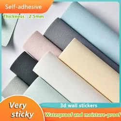 New Design 3D Wall Stickers DIY Foam 3D Waterproof Self-Adhesive Panel Children's Room Kitchen Ceiling Background Wall Decora