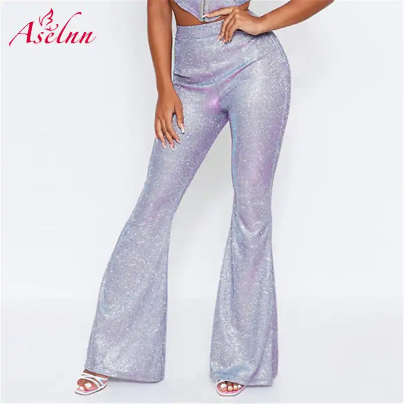 sparkly bell bottom pants