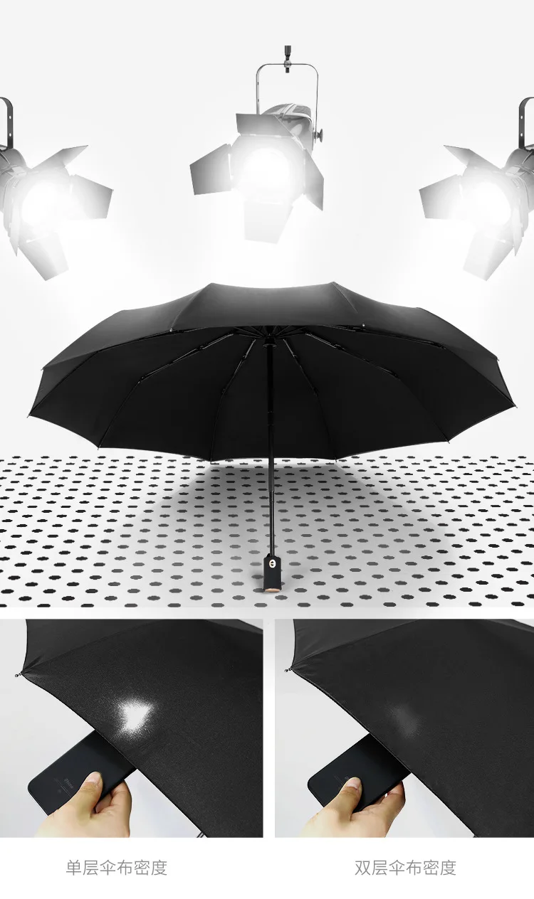 Double Layer 10 Bone Fully Automatic Folding Umbrella Wind-Resistant Men And Women Creative Business Double Rain Or Shine Dual P