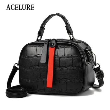 

ACELURE Solid Color All-match Fashion Small Purse Handbags Crocodile Pattern Women Bags Ladies Alligator PU Leather Shoulder Bag