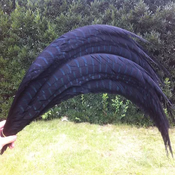 

Wholesale 5pcs Black Lady Amherst Pheasant Feathers 32-36inch/80-90cm DIY Jewelry Craft Making Wedding Decoration