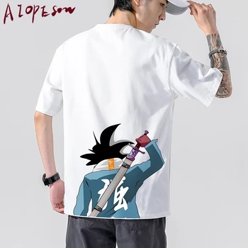 

AIOPESON 2020New Summer Tshirt Men Clothing Cartoon Printed Short Sleeve Mens T Shirt Loose 100% Cotton T Shirts Mens