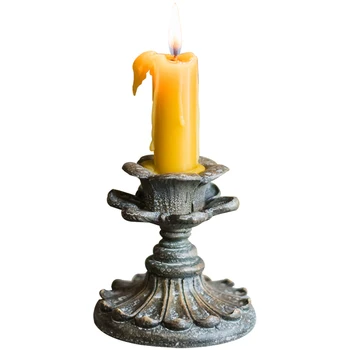 

Outdoor Glamour Candle Holder Table Retro Lantern Candlestick Romantic Vintage Resin Luxury Centro De Mesa Home Decor AB50ZT