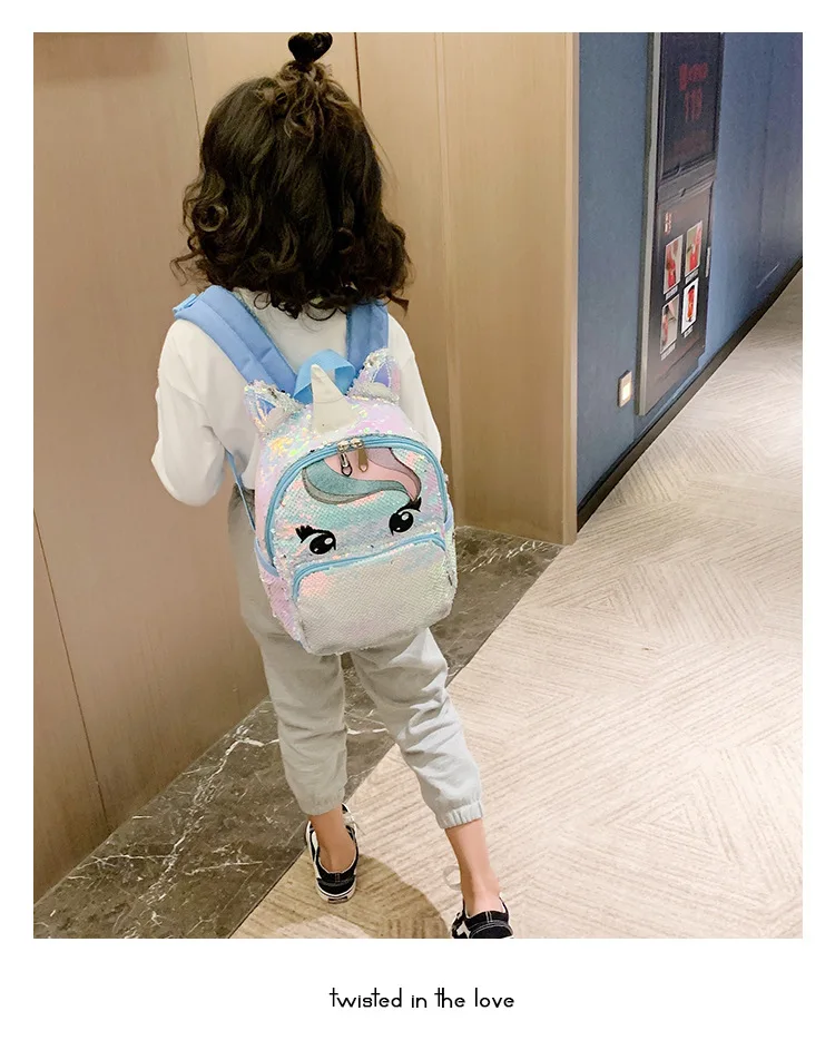JI HAO брендовый дизайн детский рюкзак из искусственной кожи на молнии женский рюкзак для путешествий модные блестки большой емкости Симпатичные Рюкзаки