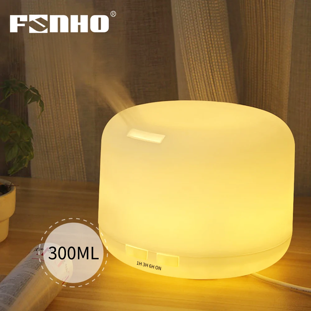 Цена FUNHO ультразвуковой ароматерапия увлажнитель воздуха эфирные масла диффузор воздуха для дома тумана Арома диффузор Fogger светодиодный светил...