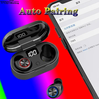

Tropweiling Tws Fingertouch Led Display Hifi Headphone Bluetooth Earphones In Ear Sport Gaming Headset with Power Bank for Redmi