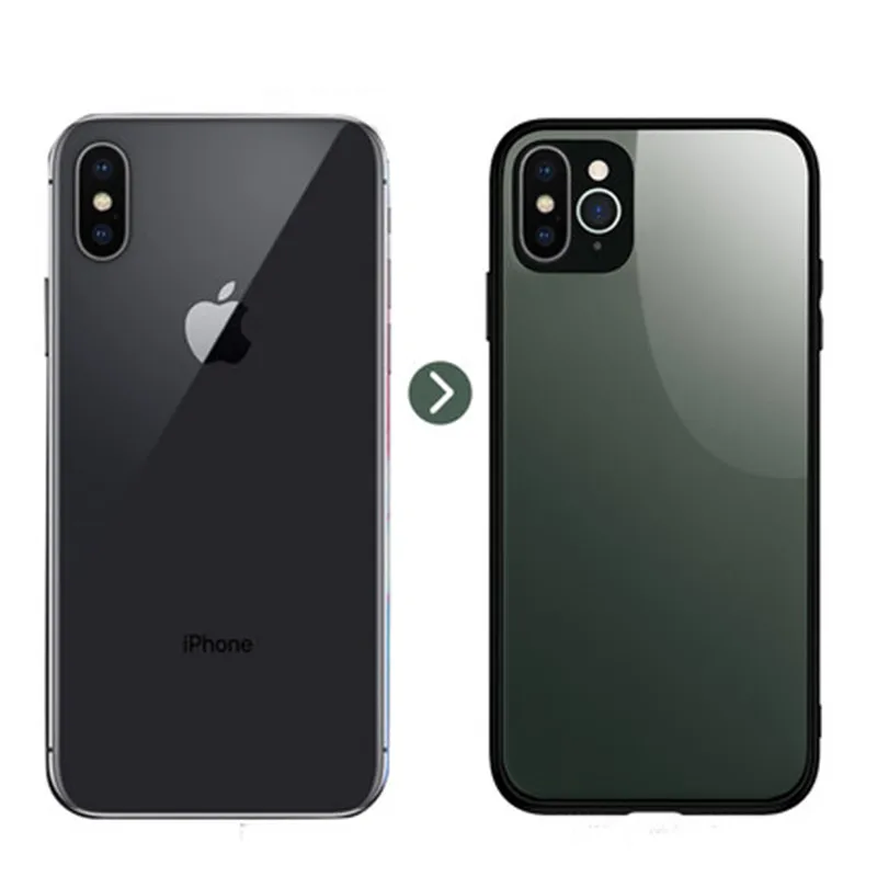 Чехол для iphone 11, iphone 11 pro, градиентный чехол из закаленного стекла для мобильного телефона, чехол для iphone XR XS 6 7 8 plus